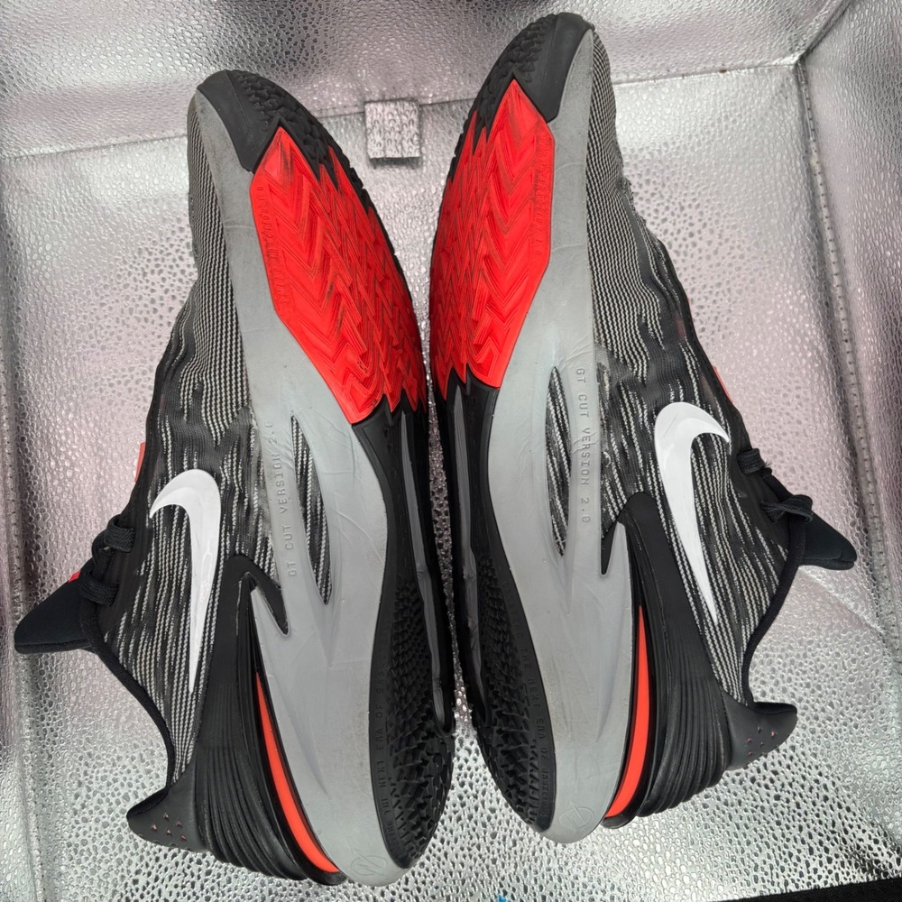Nike Air Zoom GT Cut 2 Bred Black White Bright Crimson DJ6015-001 Mens 12 - Picture 5 of 7
